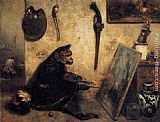 The Monkey Painter by Alexandre-Gabriel Decamps
